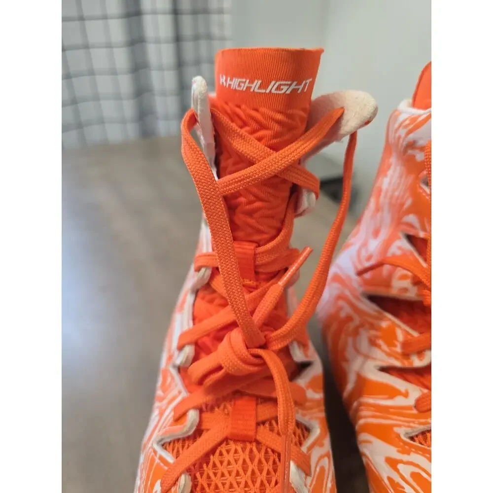 NewUnder Armour Highlight Clutchfit Orange & White Football Cleat Men Size 9.5